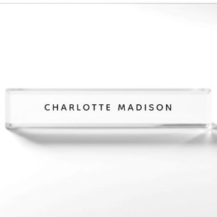 Minimalist Elegant Classical Professional Simple Nameplate
