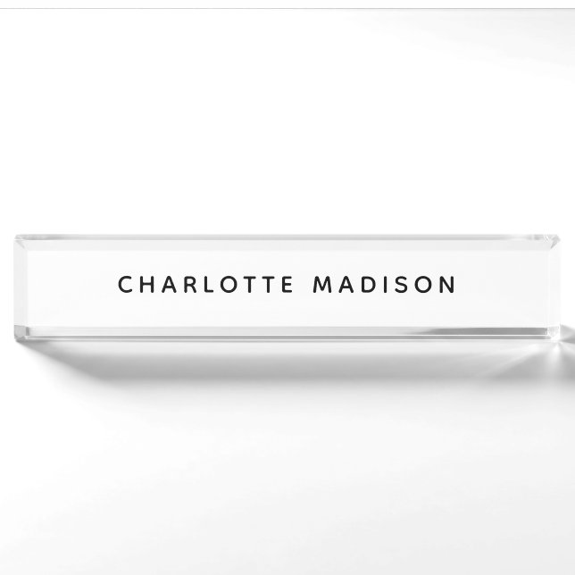 Minimalist Elegant Classical Professional Simple Nameplate (Front)