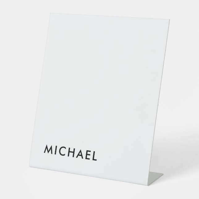 Minimalist Elegant Classical Professional Simple Pedestal Sign (Front)