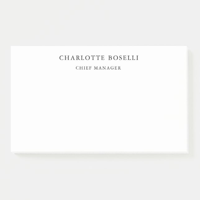 Minimalist Elegant Classical Professional Simple Post-it Notes (Front)