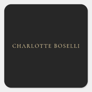 Minimalist Elegant Classical Professional Simple Square Sticker