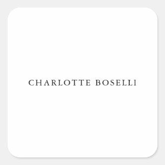 Minimalist Elegant Classical Professional Simple Square Sticker