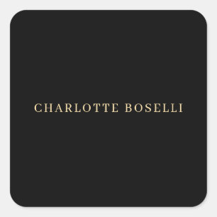 Minimalist Elegant Classical Professional Simple Square Sticker