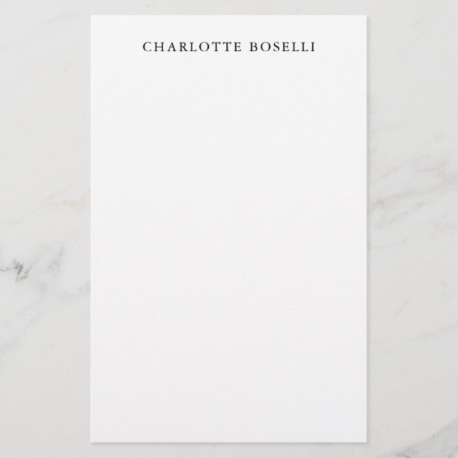 Minimalist Elegant Classical Professional Simple Stationery (Front)