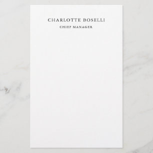 Minimalist Elegant Classical Professional Simple Stationery