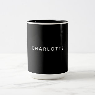 Minimalist Elegant Classical Professional Simple Two-Tone Coffee Mug