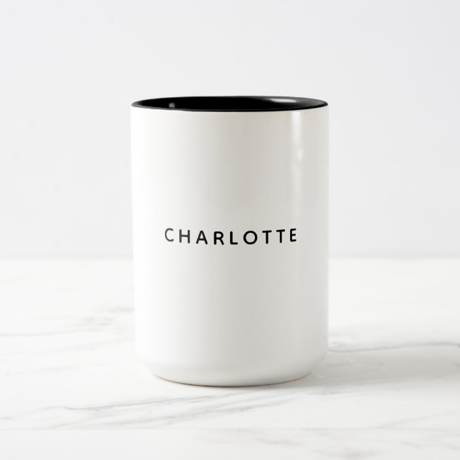 Minimalist Elegant Classical Professional Simple Two-Tone Coffee Mug (Center)