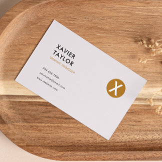 Minimalist Elegant Classy Graphic Designer Business Card