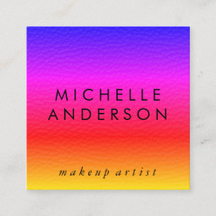 Minimalist Elegant Colourful Texture Square Business Card