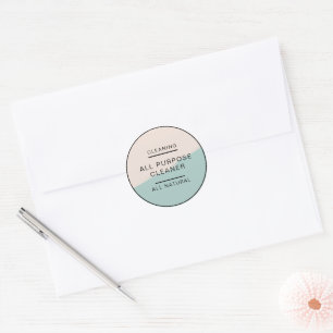 Minimalist Elegant Cosmetics Cleaning Product Classic Round Sticker