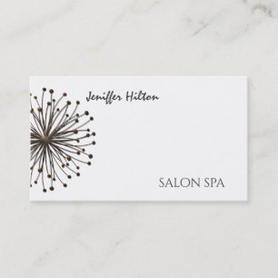 Minimalist elegant dandelion business card