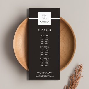 Minimalist Elegant Dark White Hair Pins Salon Rack Card
