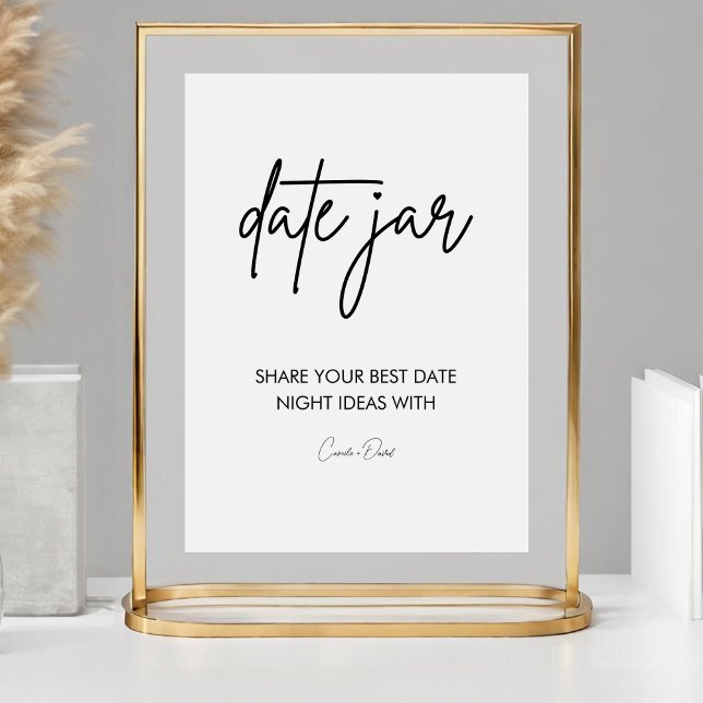 Minimalist Elegant Date Jar Ideas Sign (Creator Uploaded)