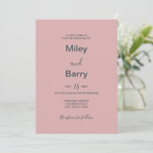 Minimalist Elegant Dusty Pink Wedding