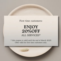 Minimalist Elegant Faux Silver Beauty Coupon