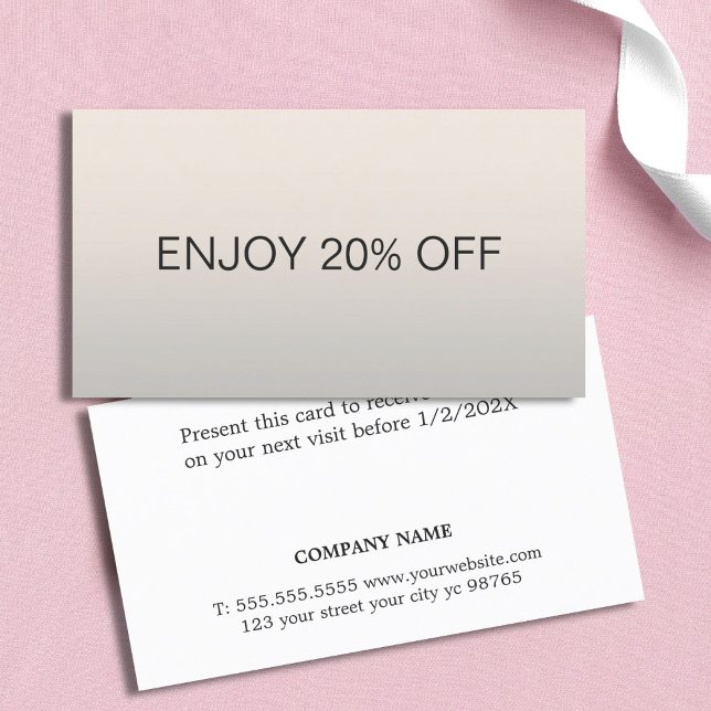 Minimalist Elegant Faux Silver Coupon (Creator Uploaded)