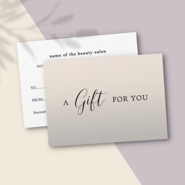 Minimalist Elegant Faux Silver Gift Certificate (Creator Uploaded)