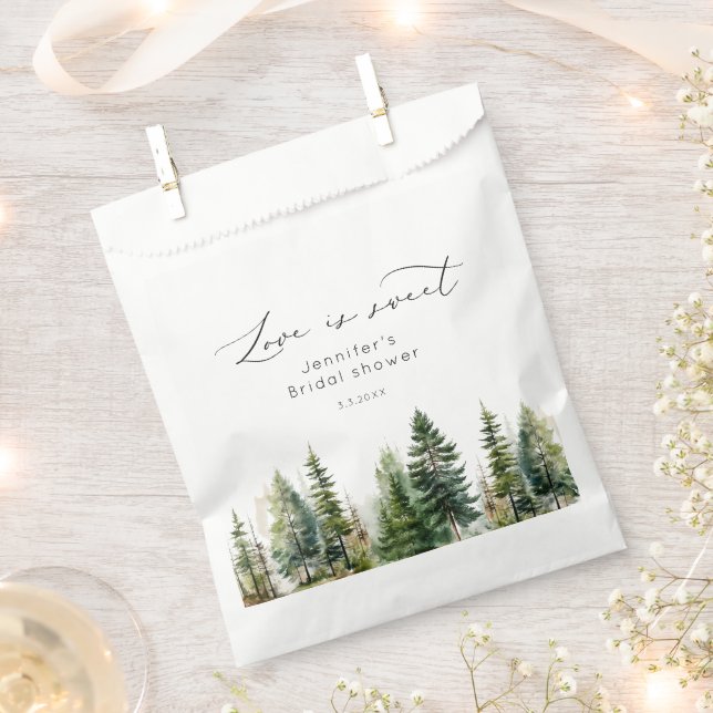 Minimalist elegant forest rustic bridal shower favour bags (Clipped)