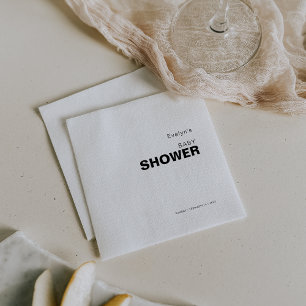 Minimalist Elegant Formal Baby Shower Napkins