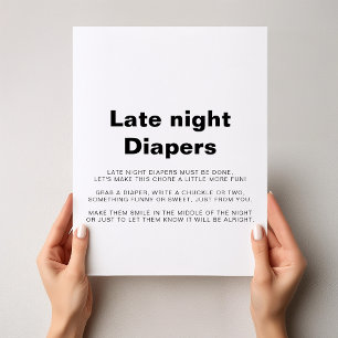 Minimalist Elegant Formal Late Night Diapers Poster