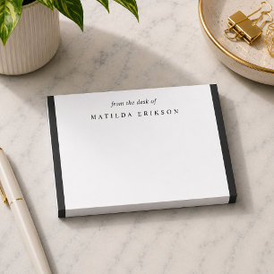 Minimalist Elegant From The Desk Of Monochrome Post-it Notes