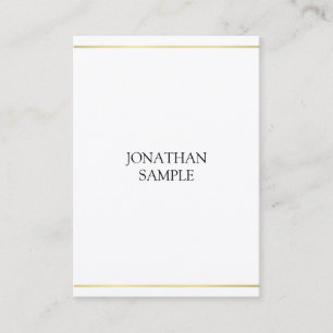 Minimalist Elegant Gold Look Design Professional Business Card
