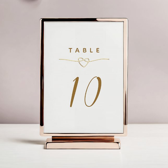 Minimalist Elegant Gold Wedding Table Number (Creator Uploaded)