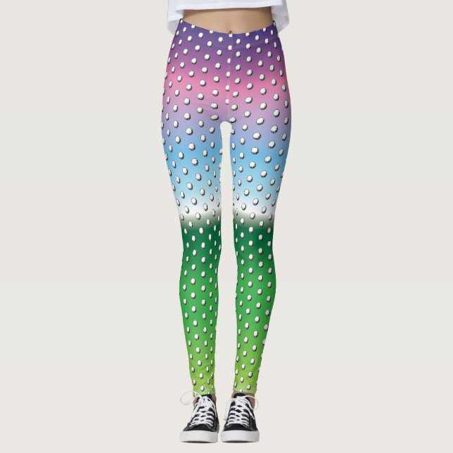 Minimalist Elegant Golf Design Leggings (Front)