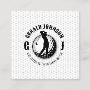 Minimalist Elegant Golf Design Square Business Card