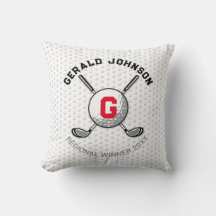 Minimalist Elegant Golf Monogram Design Cushion