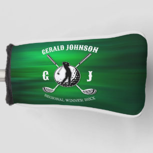 Minimalist Elegant Golf Monogram Design Golf Head Cover