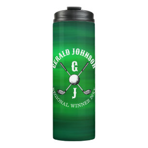 Minimalist Elegant Golf Monogram Design Thermal Tumbler
