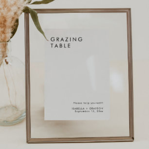 Minimalist Elegant Grazing Table Sign