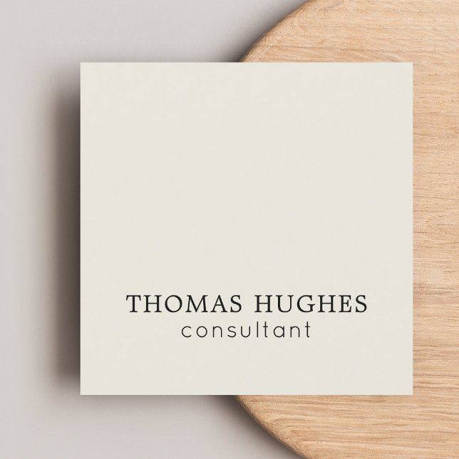Minimalist Elegant Grey Consultant Networking Square Business Card (Creator Uploaded)