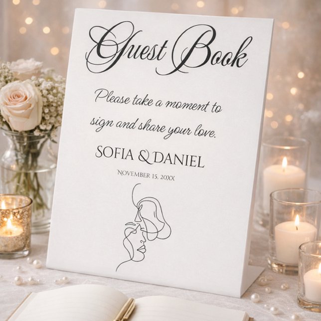 Minimalist Elegant Guest Book Wedding Sign (Creator Uploaded)