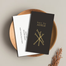 Minimalist Elegant Hair Stylist Business Card