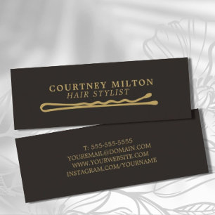 Minimalist Elegant Hair Stylist Business Card
