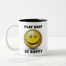 Minimalist Elegant Happy Golfer Design