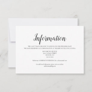 Minimalist Elegant Information Details Card