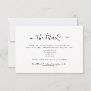 Minimalist Elegant Information Details Card