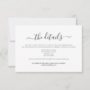 Minimalist Elegant Information Details Card