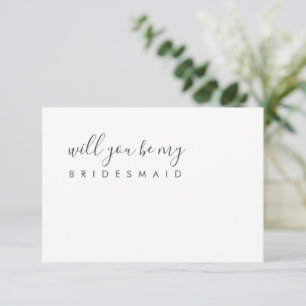 Minimalist Elegant Ivory Bridesmaid, chic elegant Invitation