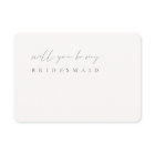 Minimalist Elegant Ivory Bridesmaid Proposal Card