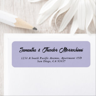 Minimalist Elegant Lavender Return Address