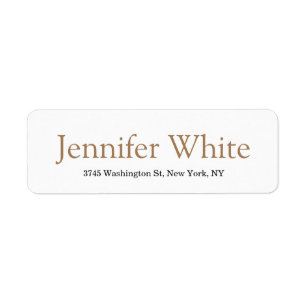 Minimalist Elegant Light Brown & White Bold Retro
