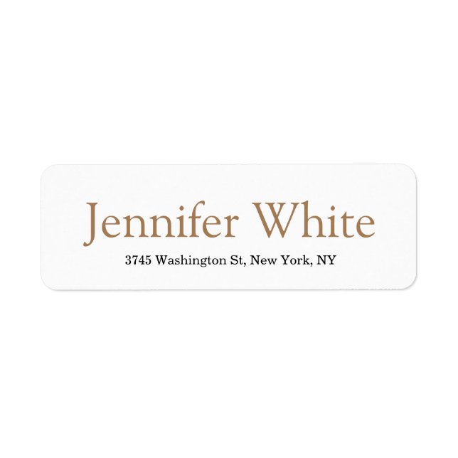 Minimalist Elegant Light Brown & White Bold Retro (Front)