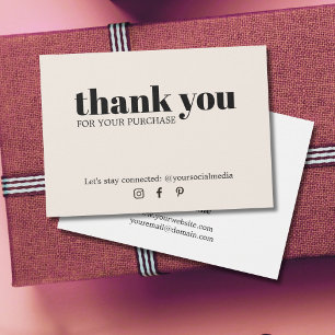 Minimalist Elegant Light Pastel Thank You Coupon