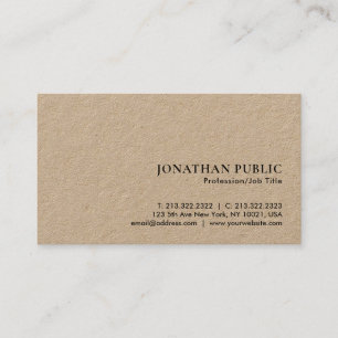 Minimalist Elegant Luxury Premium Kraft Paper Business Card