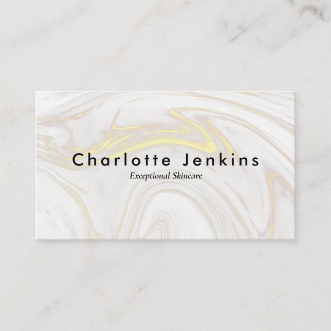 Minimalist Elegant Marble Professional Business Card (Front)