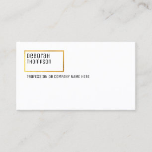 minimalist elegant & modern chic clear white business card